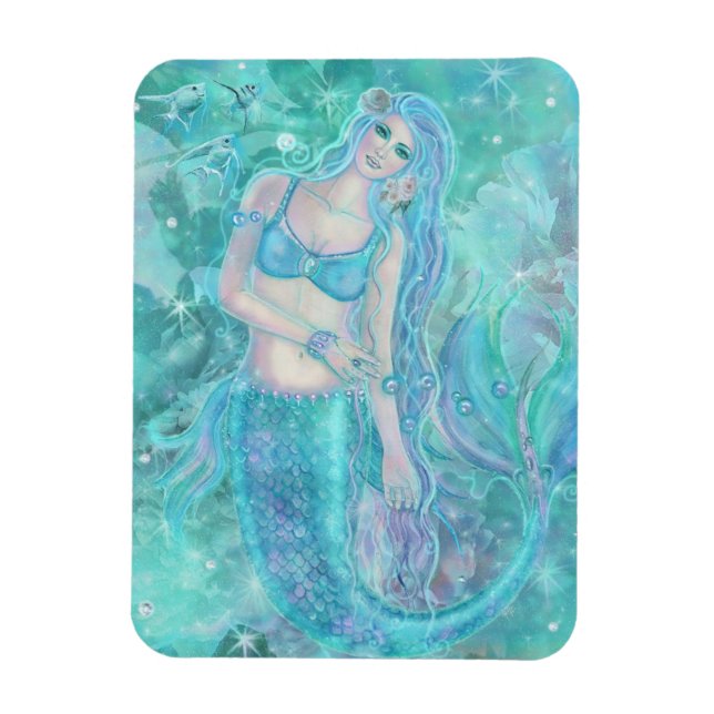 Magnet Flexible Crystal Mermaid rêve par Renee Lavoie Carte Postal (Vertical)