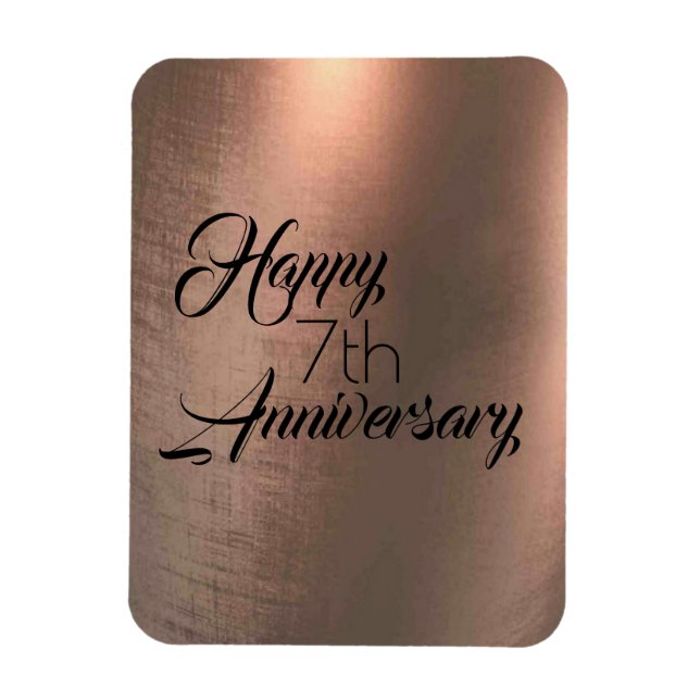 Magnet Flexible Cuivre Traditionnel 7e Anniversaire (Vertical)