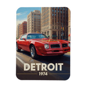 Magnet Flexible Culture automobile américaine de Détroit 1974 Mich