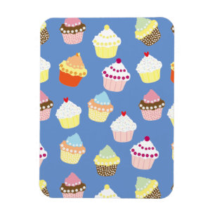 Magnet Flexible Cupcakes Delicious Decorated Birthday