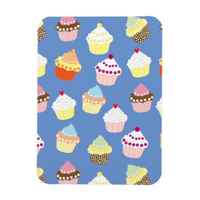 Magnet Flexible Cupcakes Delicious Decorated Birthday (Vertical)