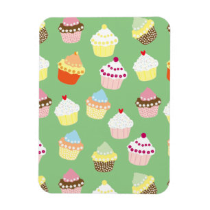 Magnet Flexible Cupcakes Delicious Decorated Birthday
