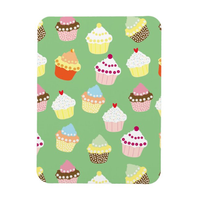 Magnet Flexible Cupcakes Delicious Decorated Birthday (Vertical)