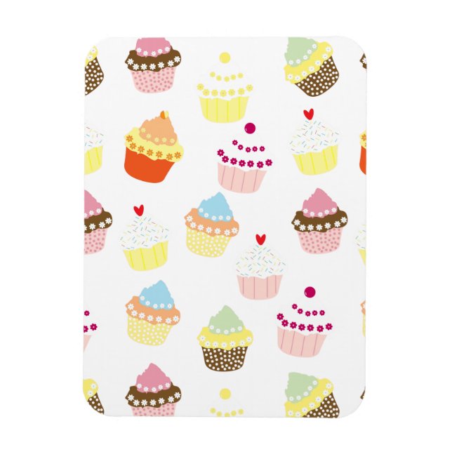 Magnet Flexible Cupcakes Delicious Decorated Birthday (Vertical)