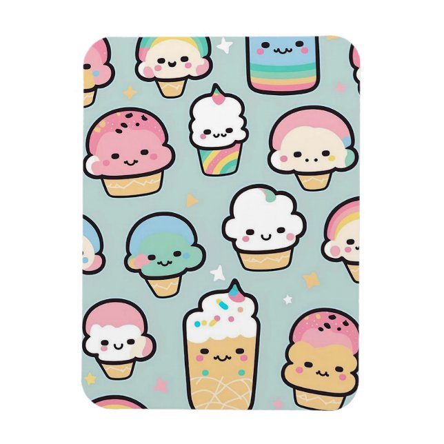 Magnet Flexible Cupcakes et Crème Glacée (Vertical)