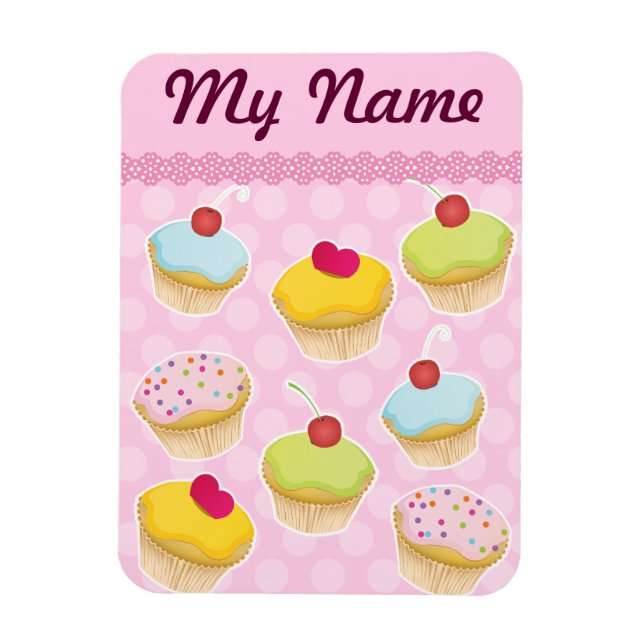 Magnet Flexible Cupcakes personnalisés (Vertical)