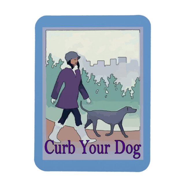 Magnet Flexible Curer votre chien, ajouter du texte (Vertical)