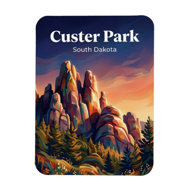 Magnet Flexible Custer State Park Dakota du Sud (Vertical)