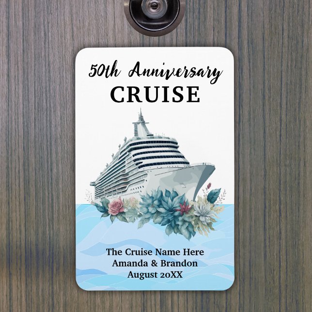 Magnet Flexible Custom 50th Anniversary Cruise Cabin Door (Custom 50th Anniversary Cruise Cabin Door Magnet
)