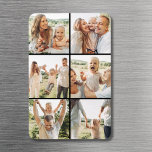 Magnet Flexible Custom 6 Photo Black Collage Modern Simple<br><div class="desc">Display your favorite memories with sleek, modern flair using this Custom 6-Photo Black Collage Magnet. Featuring a minimalist black background and six-photo grid layout, this personalized magnet is the perfect way to showcase family moments, travel adventures, or pet snapshots. Add your own custom text—like a name, date, or short message—for...</div>