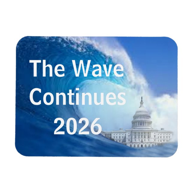 Magnet Flexible Customize Blue Wave Election 2026 (Horizontal)