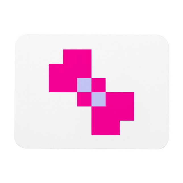 Magnet Flexible Cute 8 bits Pixel Bow (Horizontal)