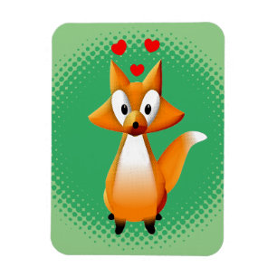 Magnet Flexible Cute animal caricature Fox