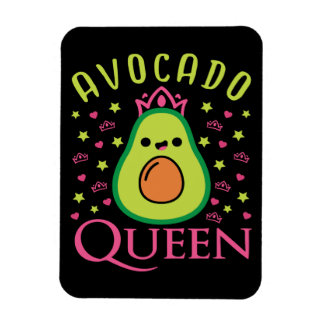 Magnet Flexible Cute Avocado Queen with Heart Keto Girl Cooking 