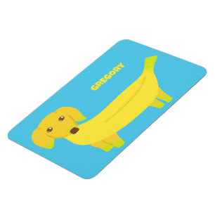 Magnet Flexible Cute Banana Dog Personnalisé