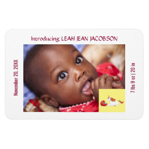 Magnet Flexible Cute Elegant Nouveau bébé Unicorn Faire-part de na