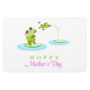 Magnet Flexible Cute Frog Hoppy Bonne fête des mères