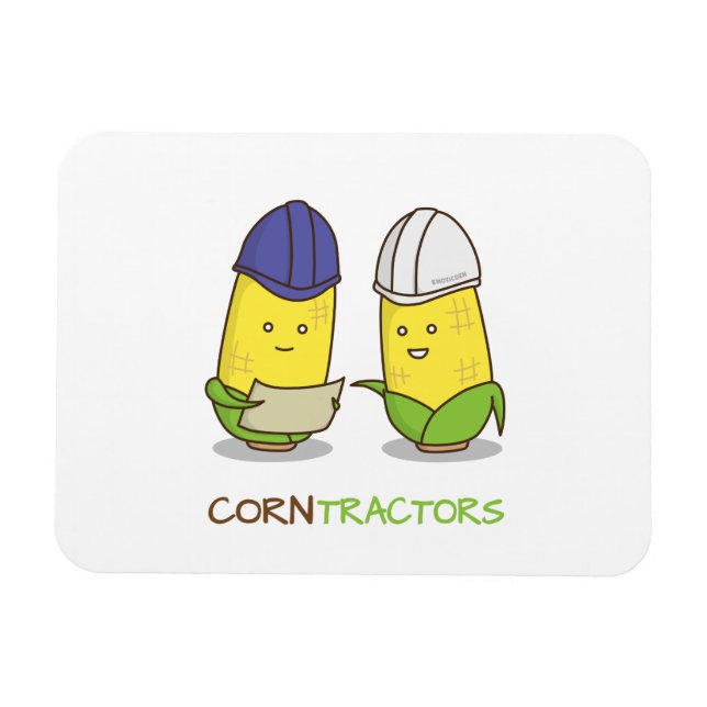 Magnet Flexible Cute Funny Corn Entrepreneurs Punny Humour (Horizontal)
