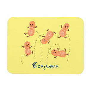 Magnet Flexible Cute happy jumping peanuts cartoon illustration