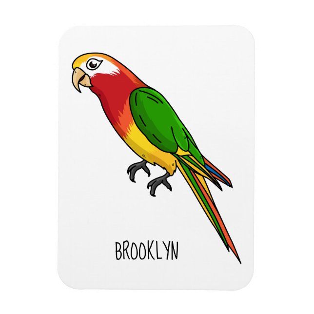 Magnet Flexible Cute happy parrot (Vertical)