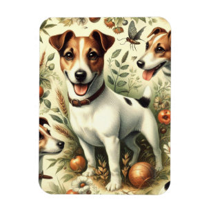 Magnet Flexible Cute Jack Russell Terrier Vintage