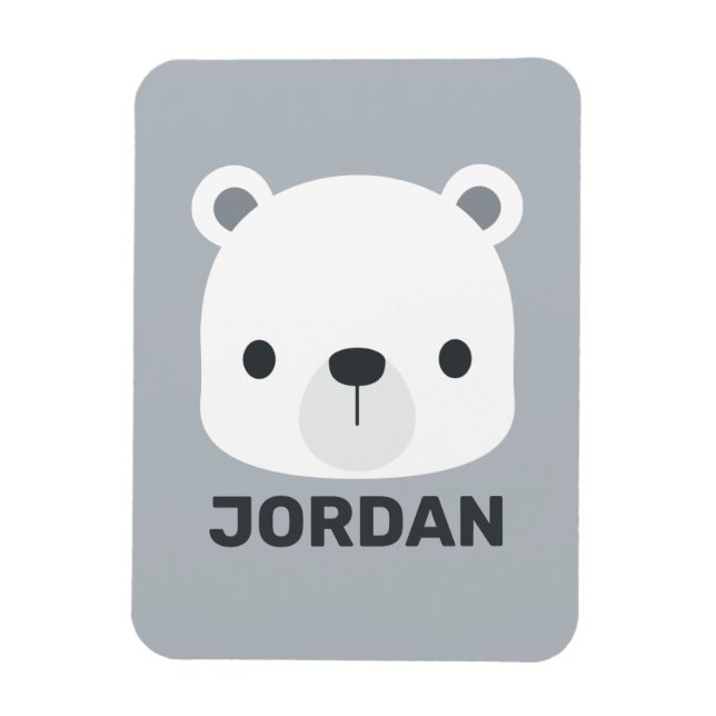 Magnet Flexible Cute Little Polar Bear (Vertical)