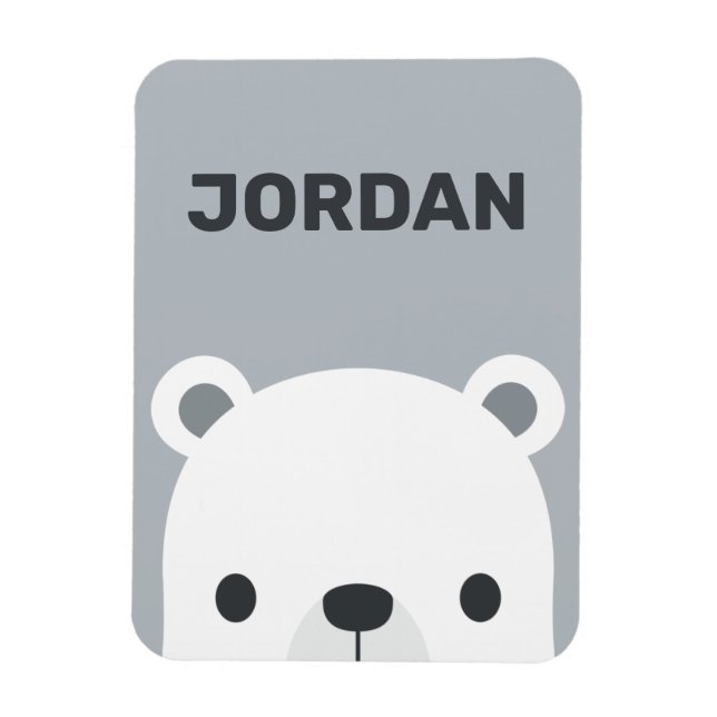 Magnet Flexible Cute Little Polar Bear (Vertical)