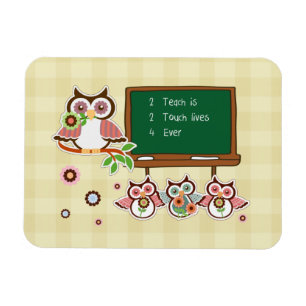 Magnet Flexible Cute Owls Professeur Appréciation Cadeau