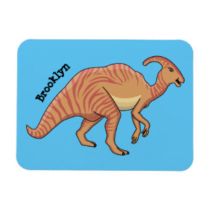 Magnet Flexible Cute parasaurolophus dinosaur cartoon illustration