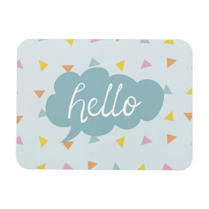 Magnet Flexible Cute Pastel Hello