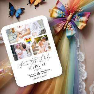 Magnet Flexible Cute Pride Rainbow Heart Lesbian Gay 3 Photos