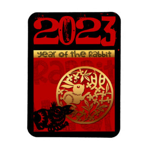 Magnet Flexible Cute Rabbit chinois Année Zodiac Anniversaire VPM