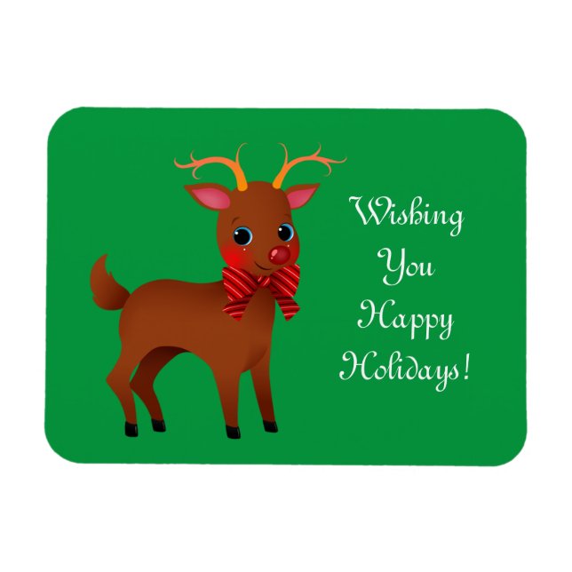 Magnet Flexible Cute Reindeer (Horizontal)