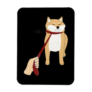 Magnet Flexible Cute shiba inu Nope chien drôle design