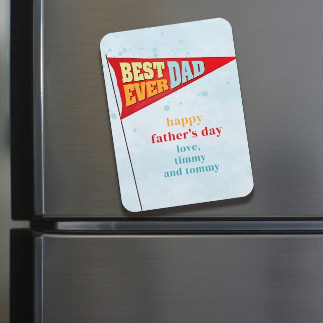 Magnet Flexible Cute simple Fête des pères Pennant meilleur jamais (Créateur téléchargé)