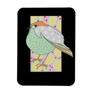 Magnet Flexible Cute Stylé Pastel Songbird encadré