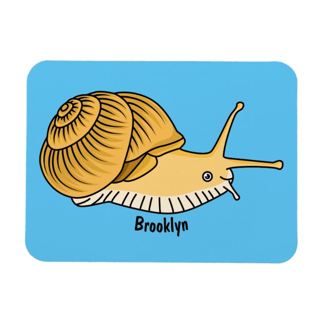 Magnet Flexible Cute yellow snail cartoon (Horizontal)