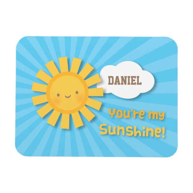 Magnet Flexible Cute You Are My Sunshine Appréciation (Horizontal)