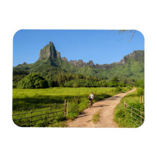 Magnet Flexible Cyclisme touristique sur Moorea aimant rectangulai
