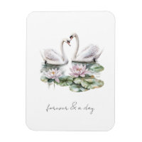 Cygnes floraux de lotus rose romantique Amour éter