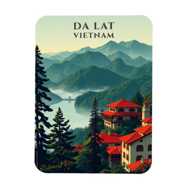 Magnet Flexible Da Lat Vietnam Pittoresque Travel (Vertical)