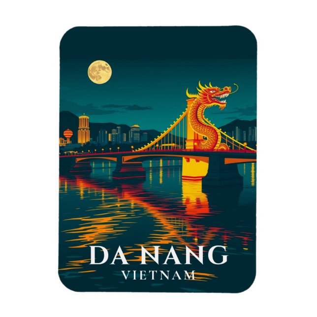 Magnet Flexible Da Nang Dragon Bridge Vietnam Travel (Vertical)