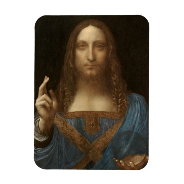 Magnet Flexible Da Vinci, Sauveur du Monde, Salvator Mundi (Vertical)