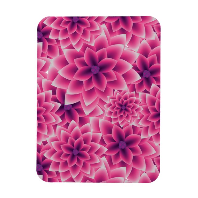 Magnet Flexible Dahlia motif violet couleur été (Vertical)