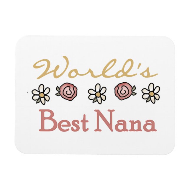 Magnet Flexible Daisées et Roses Best Nana Cadeaux (Horizontal)