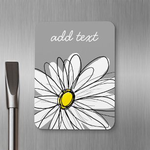 Magnet Flexible Daisy tendance avec gris et jaune