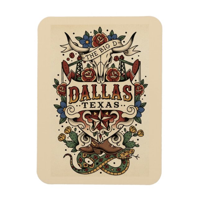Magnet Flexible Dallas Texas (Vertical)