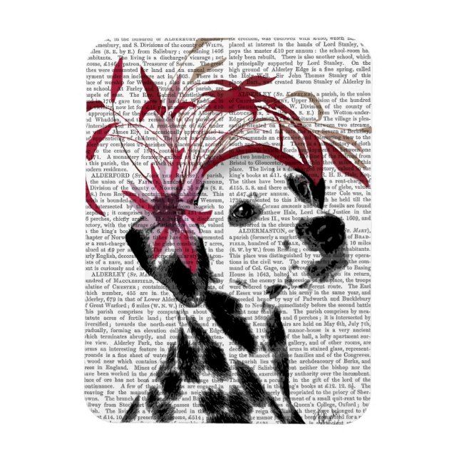 Magnet Flexible Dalmatien Avec Fascinateur Rouge (Vertical)