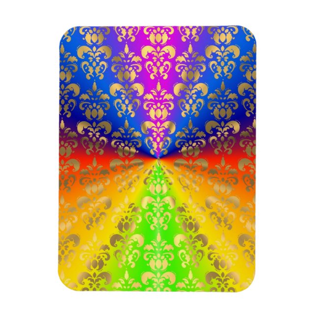 Magnet Flexible Damas arc-en-ciel d'or (Vertical)