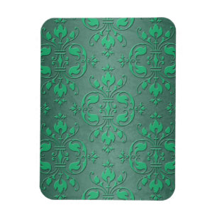 Magnet Flexible Damassé bicolore vert élégant